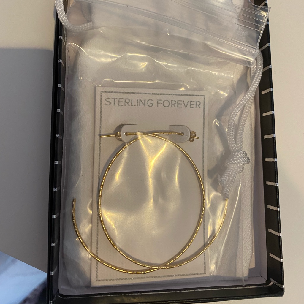Sterling Forever Gold Hoops 15$